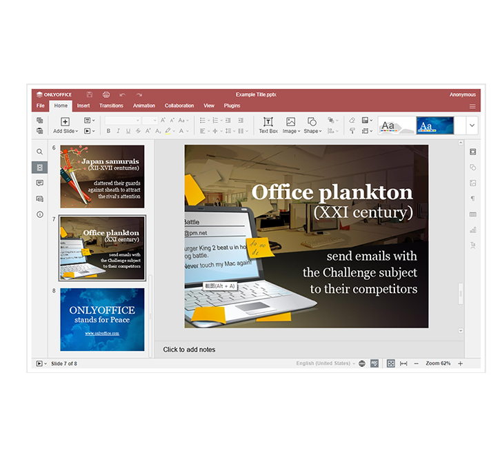 ONLYOFFICE Presentation Editor