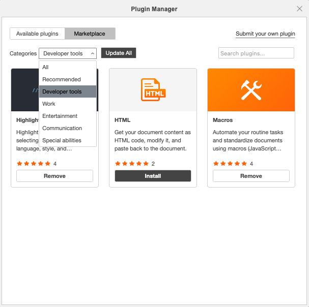如何通过插件市场搜索、安装和管理插件